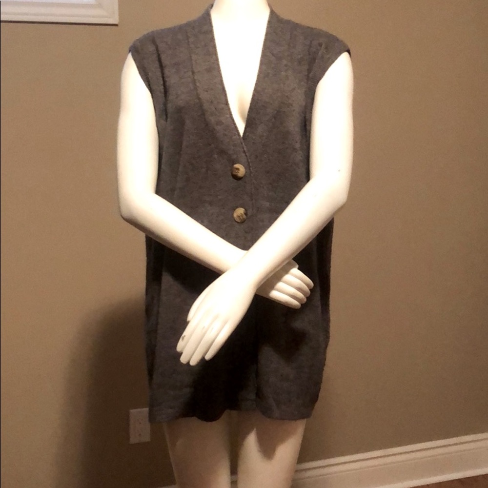 PRINCIPLES for THE BAY Long Grey Vest (M)